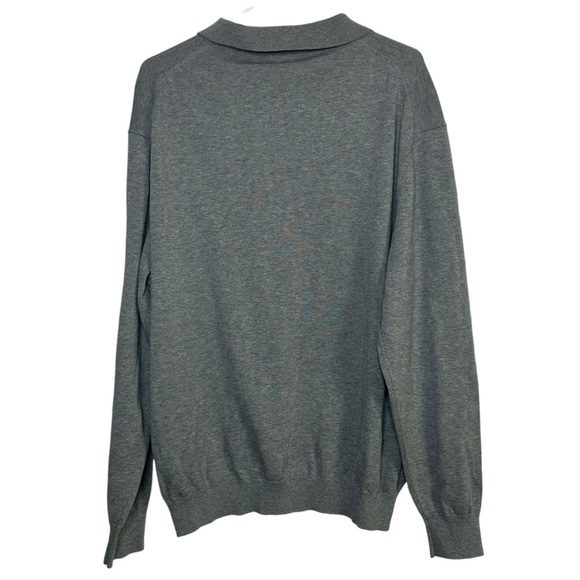 Paul Fredrick Gray Collared V Neck 100% Supima Cotton Size XL new with tags - Picture 2 of 4